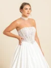 basque waitline weddingdress- corset trouwjurk