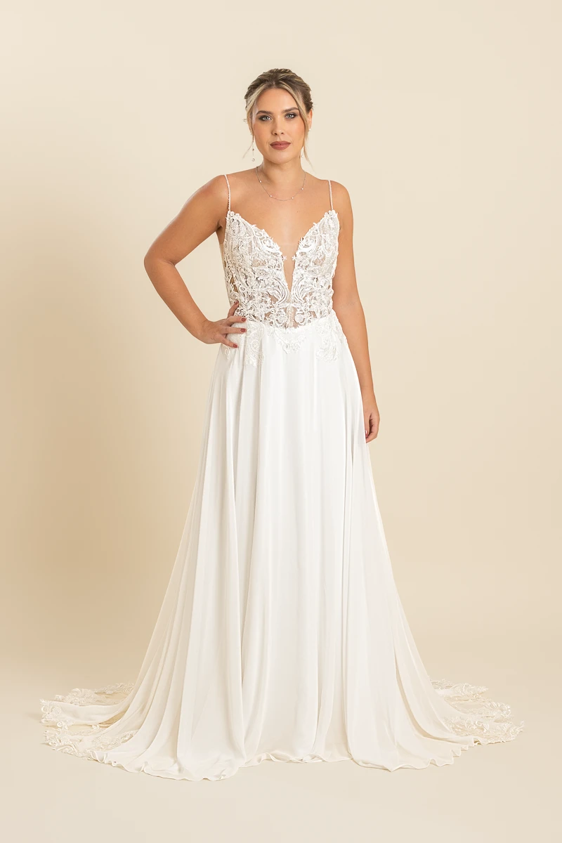 bohemian trouwjurk met kant