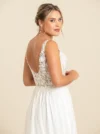 trouwjurk met kanten lijfje