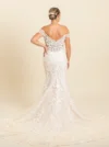 trouwjurk met kanten rug en sleep