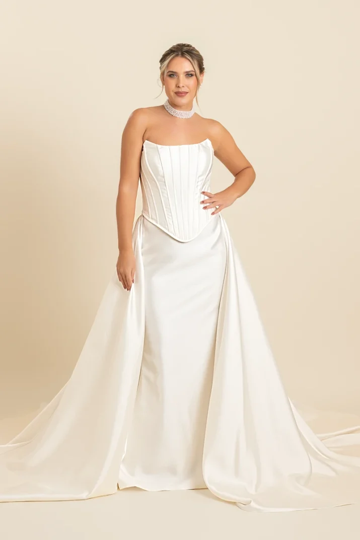 basque waist trouwjurk